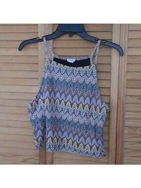 Garage Tapestry Style Halter  Top Size Large